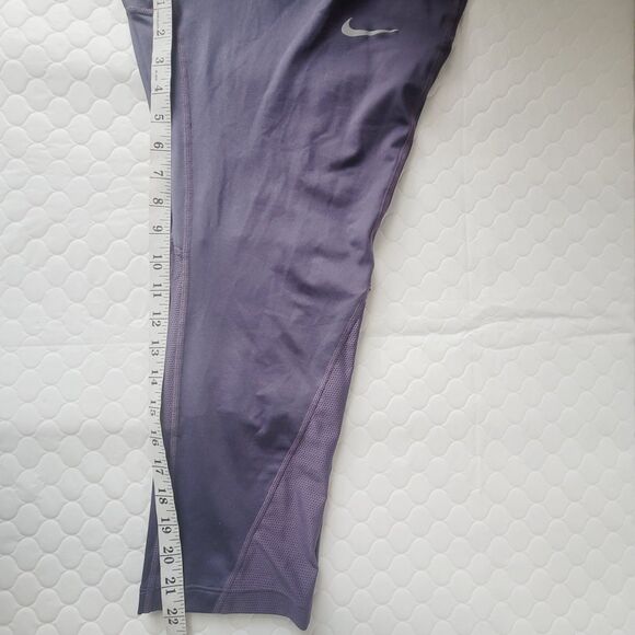 Nike Dri-Fit Women's Running Crop Tights Purple Stretch Plus Size 1X - Picture 9 of 15